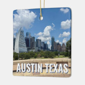 Austin Texas City Skyline Weihnachten Keramikornament (Links)