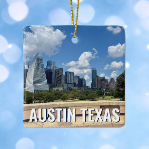 Austin Texas City Skyline Weihnachten Keramikornament