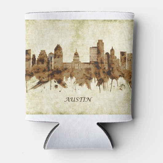 Austin Texas Cityscape Dosenkühler (Vorderseite)