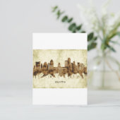 Austin Texas Cityscape Feiertagspostkarte (Stehend Vorderseite)