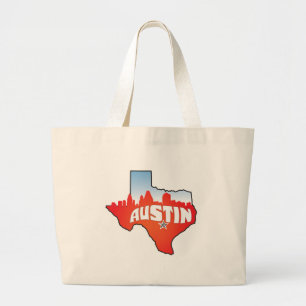 Austin Texas Cityscape Jumbo Stoffbeutel