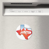 Austin Texas Cityscape Magnet (In Situ (Geschirrspüler))