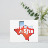 Austin Texas Cityscape Postkarte (Stehend Vorderseite)