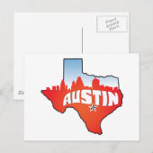 Austin Texas Cityscape Postkarte (Vorne/Hinten)