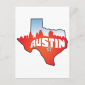 Austin Texas Cityscape Postkarte (Vorderseite)