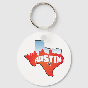 Austin Texas Cityscape Schlüsselanhänger
