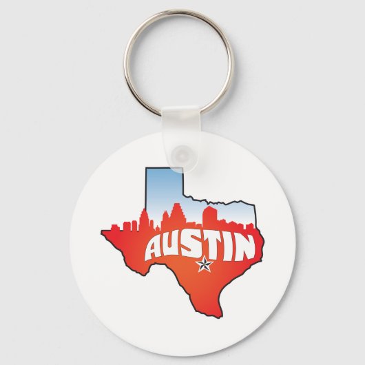 Austin Texas Cityscape Schlüsselanhänger (Vorderseite)