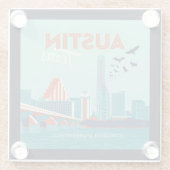 Austin, Texas | Congress Avenue Bridge Glasuntersetzer (Rückseite)