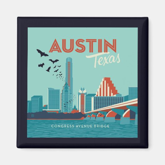 Austin, Texas | Congress Avenue Bridge Magnet (Vorne)