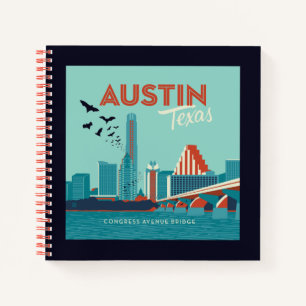 Austin, Texas   Congress Avenue Bridge Notizblock