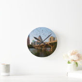 Austin, Texas Congress Bridge Bats Runde Wanduhr (Zuhause)