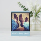 Austin Texas Cowboy Cowgirl Boots Postkarte (Stehend Vorderseite)
