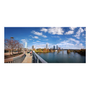 Austin Texas Downtown Lady Bird Lake Trail Bridge Fotodruck