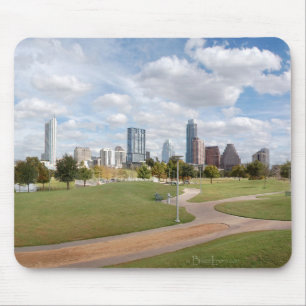 Austin, Texas Downtown Skyline aus Butler Park Mousepad