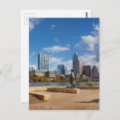 Austin Texas Downtown Skyline - Ladybird Lake Postkarte (Vorne/Hinten)