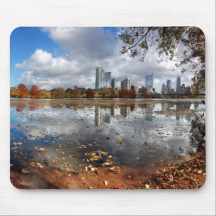 Austin Texas Downtown Skyline von Ladybird Lake Mousepad