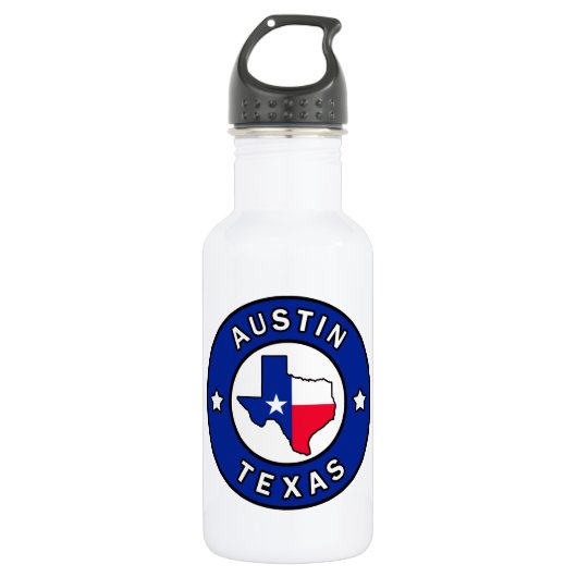 Austin Texas Edelstahlflasche (Vorderseite)