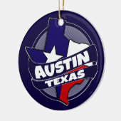 Austin Texas Fahne platzen Urlaubssornament Keramik Ornament (Links)