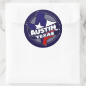 Austin Texas-Fahne platzte Aufkleber (Tasche)