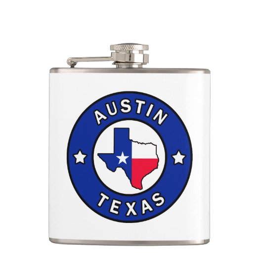 Austin Texas Flachmann (Vorderseite)