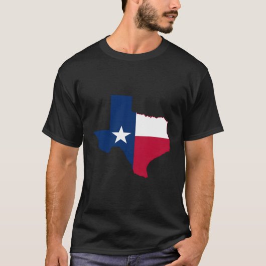 Austin Texas Flag Staat Texas Map Flag T-Shirt (Vorderseite)
