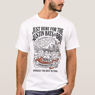 Austin Texas Fledermäuse und Barbecue Smokemasters T-Shirt