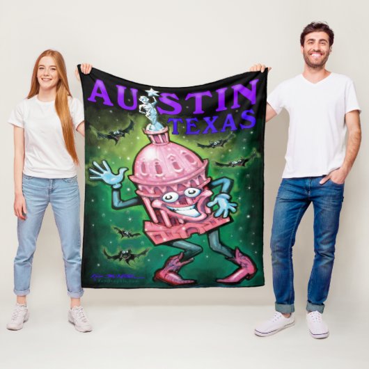 Austin Texas Fleece Blanket (Beispiel)