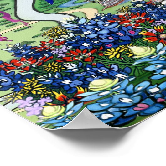 Austin Texas Fun Art Poster (Ecke)