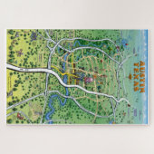 Austin Texas Fun Map Puzzle (Horizontal)