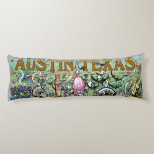 Austin Texas Fun Map Seitenschläferkissen