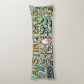 Austin Texas Fun Map Seitenschläferkissen (Rückseite (Vertikal))