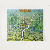 Austin Texas Fun Map Tapestry Wandteppich (Vorderseite (Horizontal))