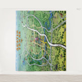 Austin Texas Fun Map Tapestry Wandteppich (Vorderseite)