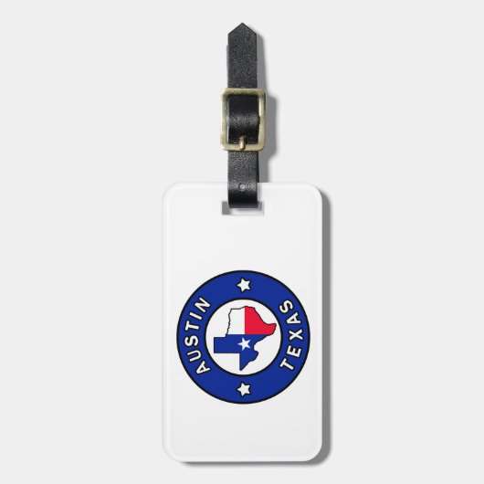 Austin Texas Gepäckanhänger (Vorderseite vertikal)