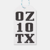 Austin, Texas Geschenkanhänger (Rückseite)