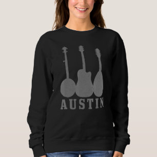 Austin Texas Gitarrespieler Country-Musik Blues Fo Sweatshirt