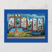 Austin, Texas Greetings (Blue Frame) Postkarte (Vorderseite)