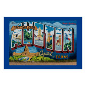 Austin, Texas Greetings Poster (Vorderseite)