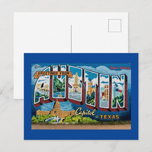 Austin, Texas Greetings Postkarte (Vorne/Hinten)