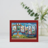 Austin, Texas Greetings Postkarte (Stehend Vorderseite)