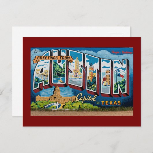 Austin, Texas Greetings Postkarte (Vorne/Hinten)