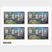 Austin, Texas Greetings Rechteckiger Aufkleber (Blatt)