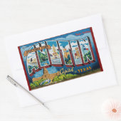 Austin, Texas Greetings Rechteckiger Aufkleber (Umschlag)