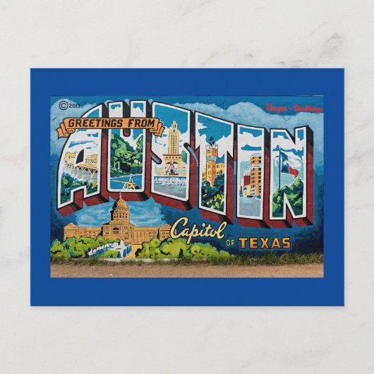 Austin, Texas Grüße Postkarte (Vorderseite)