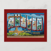 Austin, Texas Grüße Postkarte (Vorderseite)