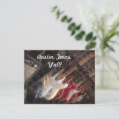 Austin Texas Guitars Guitar Postkarte (Stehend Vorderseite)