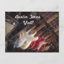Austin Texas Guitars Guitar Postkarte