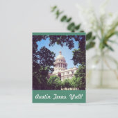 Austin Texas Hauptstadt Gebäude Postkarte (Stehend Vorderseite)