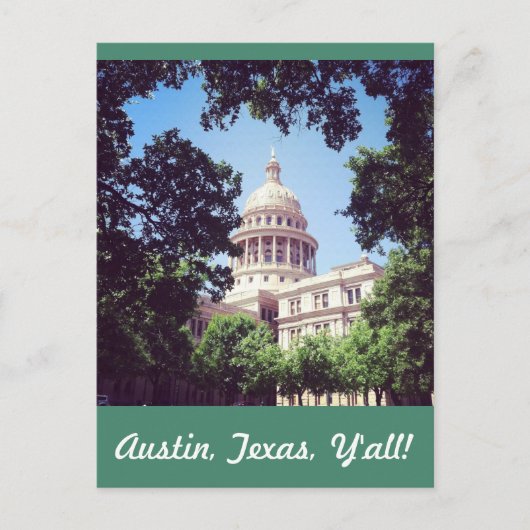 Austin Texas Hauptstadt Gebäude Postkarte (Vorderseite)