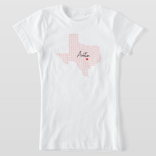 Austin Texas Herzen T-Shirt (Ablage )